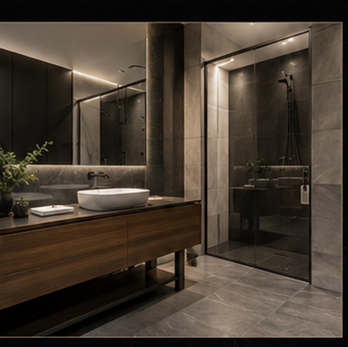 Baño reformado Noir & Blanc